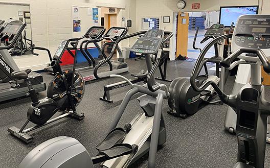 cardio room at wellsprings fitness center